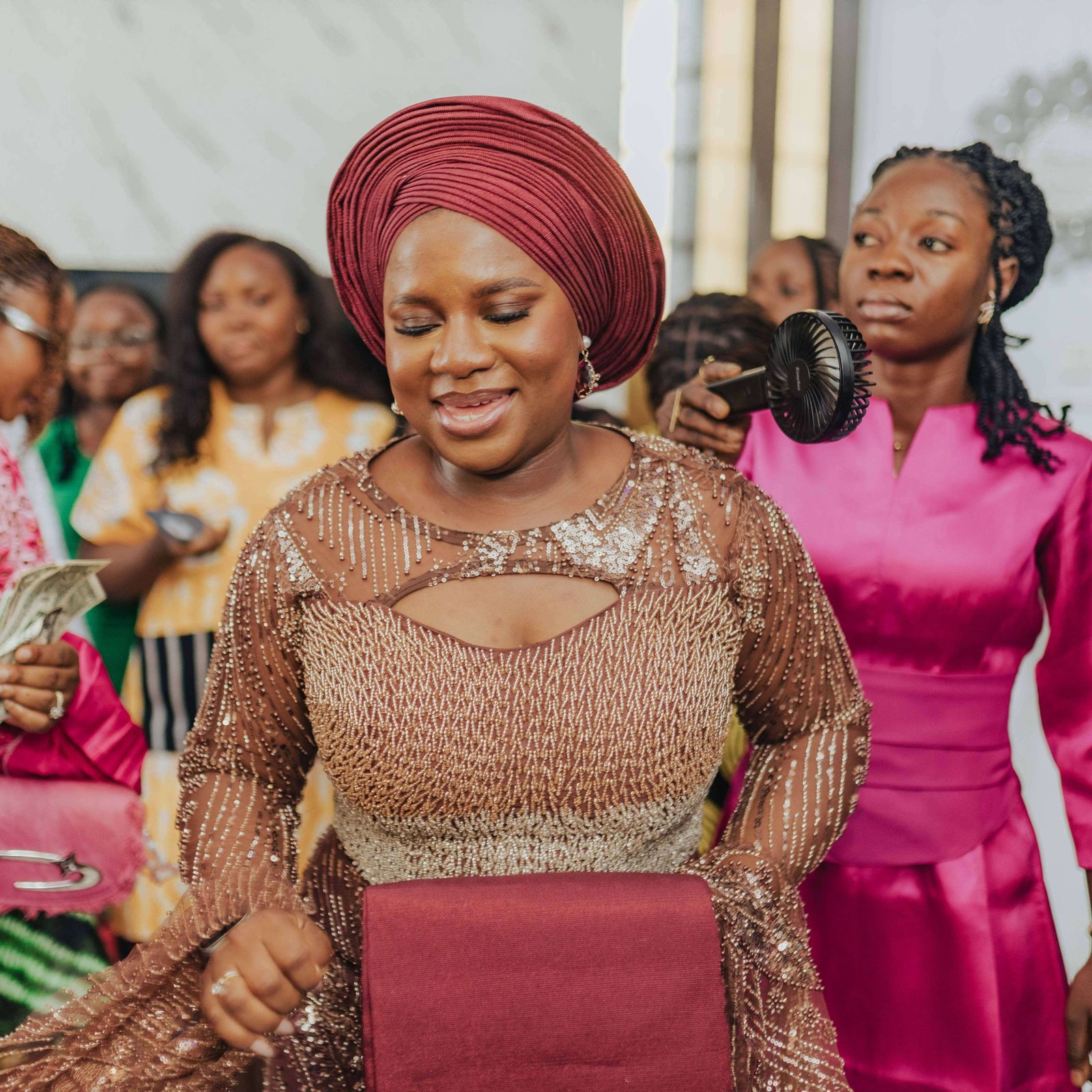 Wedding celebration moment