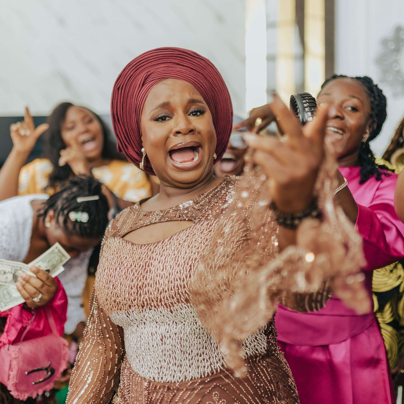Wedding celebration moment